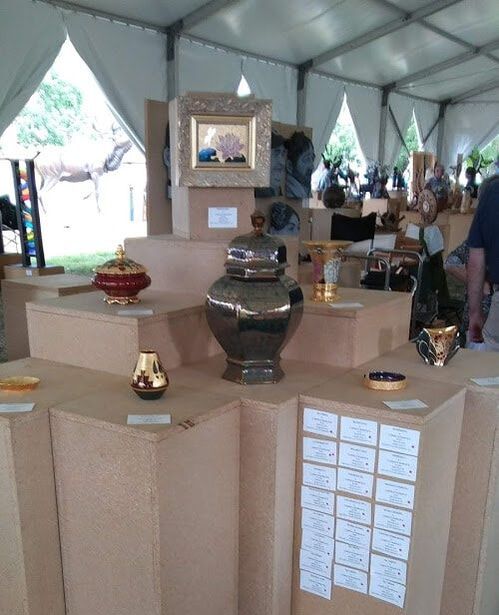 Show time rain has stopped and the Sun is out drop by Sculpture in the Park and say hi .....I put out some new pieces too! Great Patrons Party!